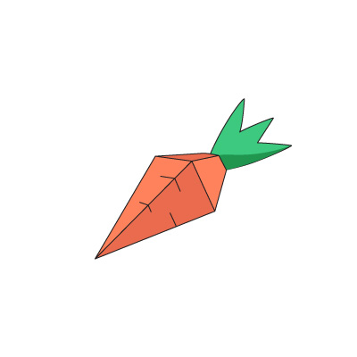 Frutas y verduras de papel