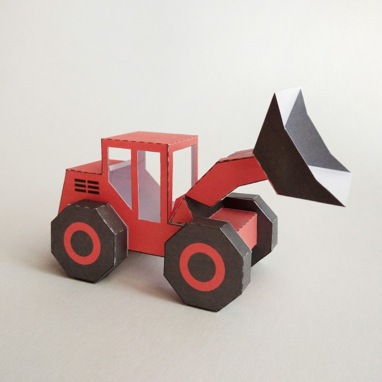 CARGADOR. Juguete de papel 3D para construir con Cricut y otras máquinas de corte