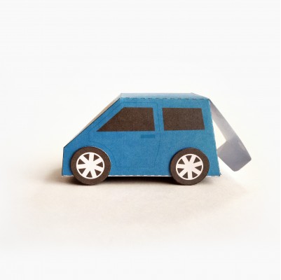 COCHE tipo C. Juguete de papel / caja de regalo